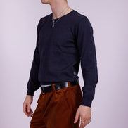 Director´s Cut Merinowolle Pullover Tintenblau