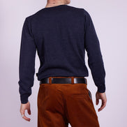 Director´s Cut Merinowolle Pullover Tintenblau