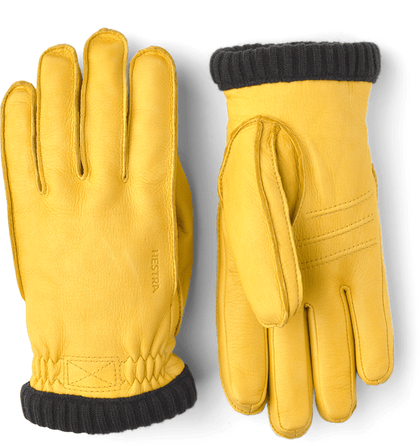 Hestra Deerskin Primaloft Rib Natural Yellow