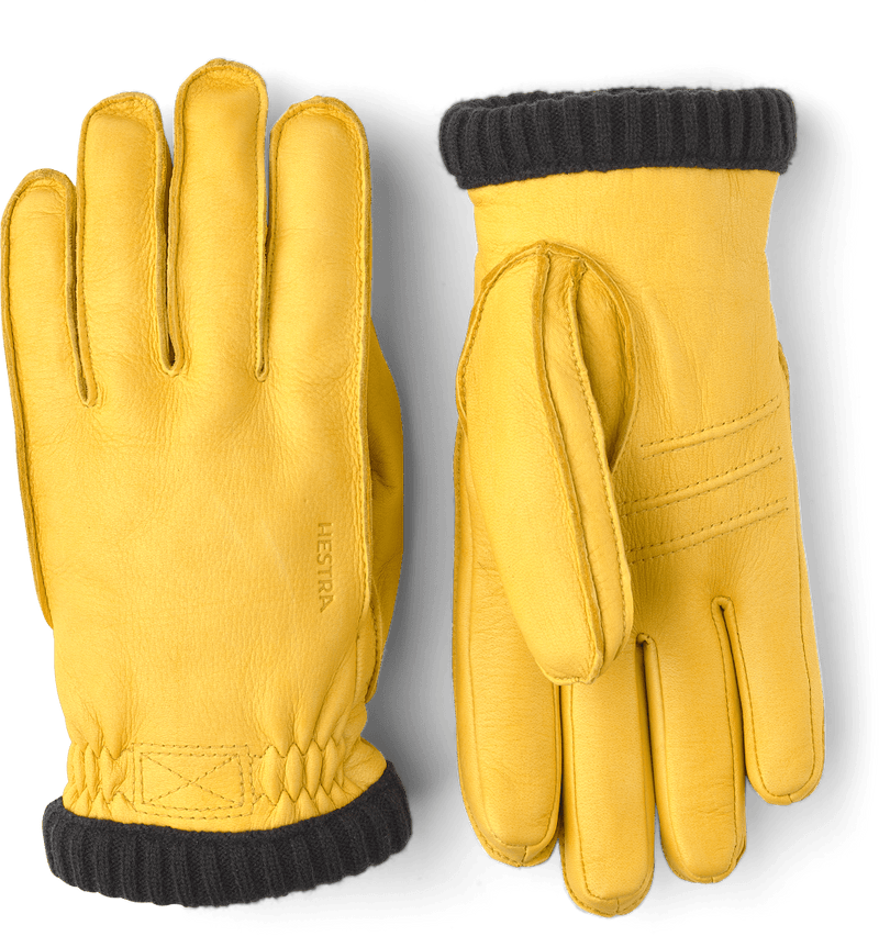 Hestra Deerskin Primaloft Rib Natural Yellow
