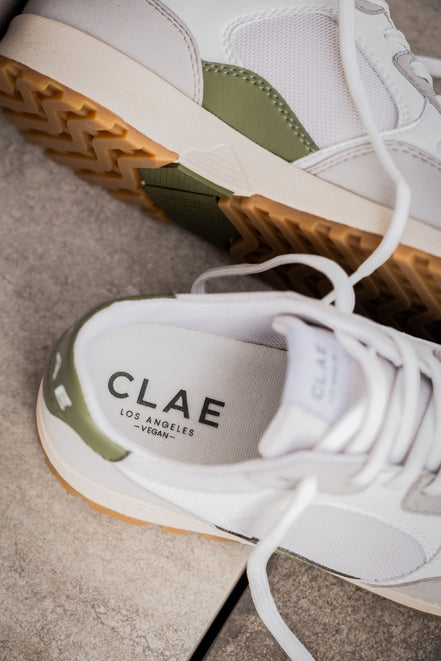 Clae Joshua Microchip White Olive - Vegan