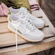 Clae Joshua Microchip White Olive - Vegan