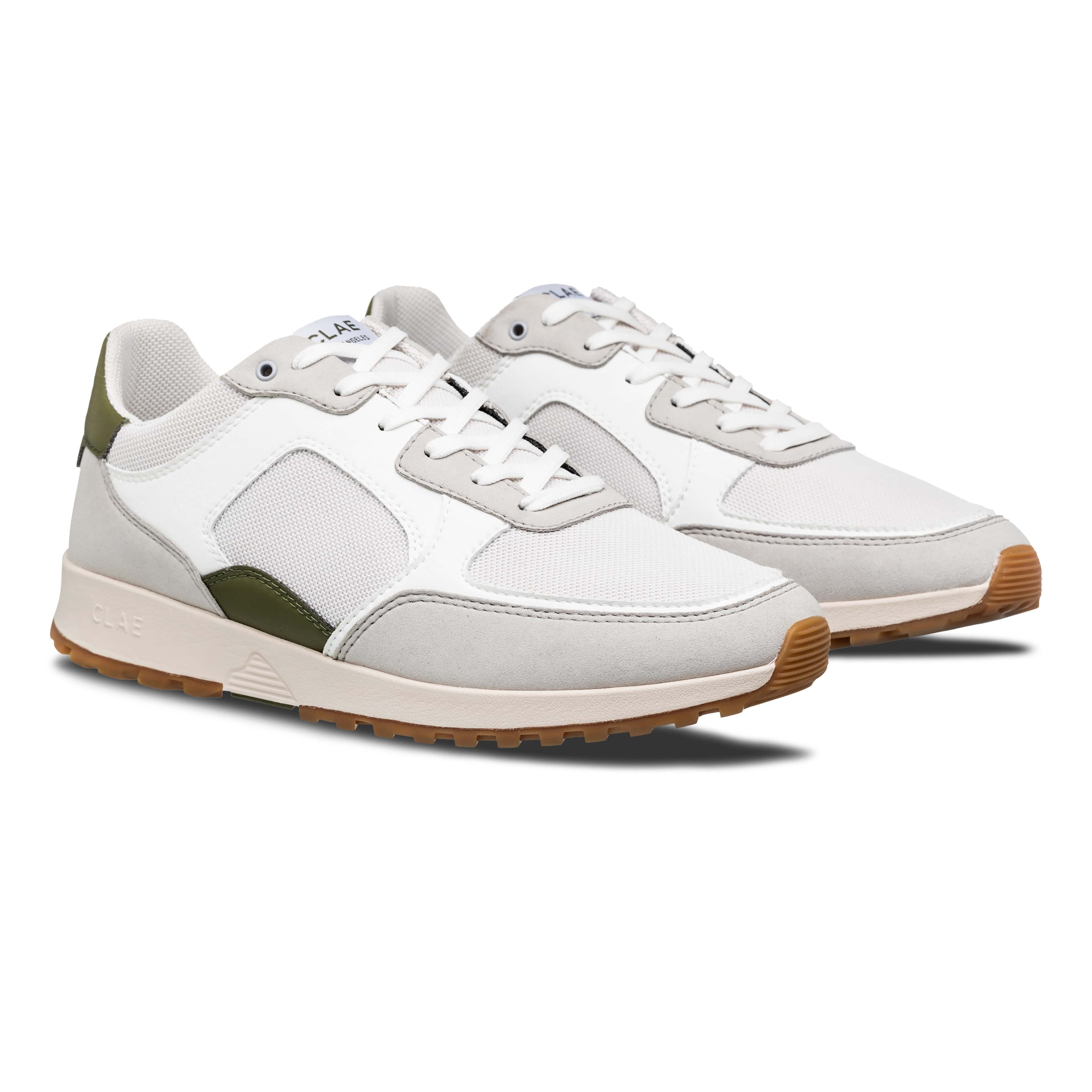Clae Joshua Microchip White Olive - Vegan