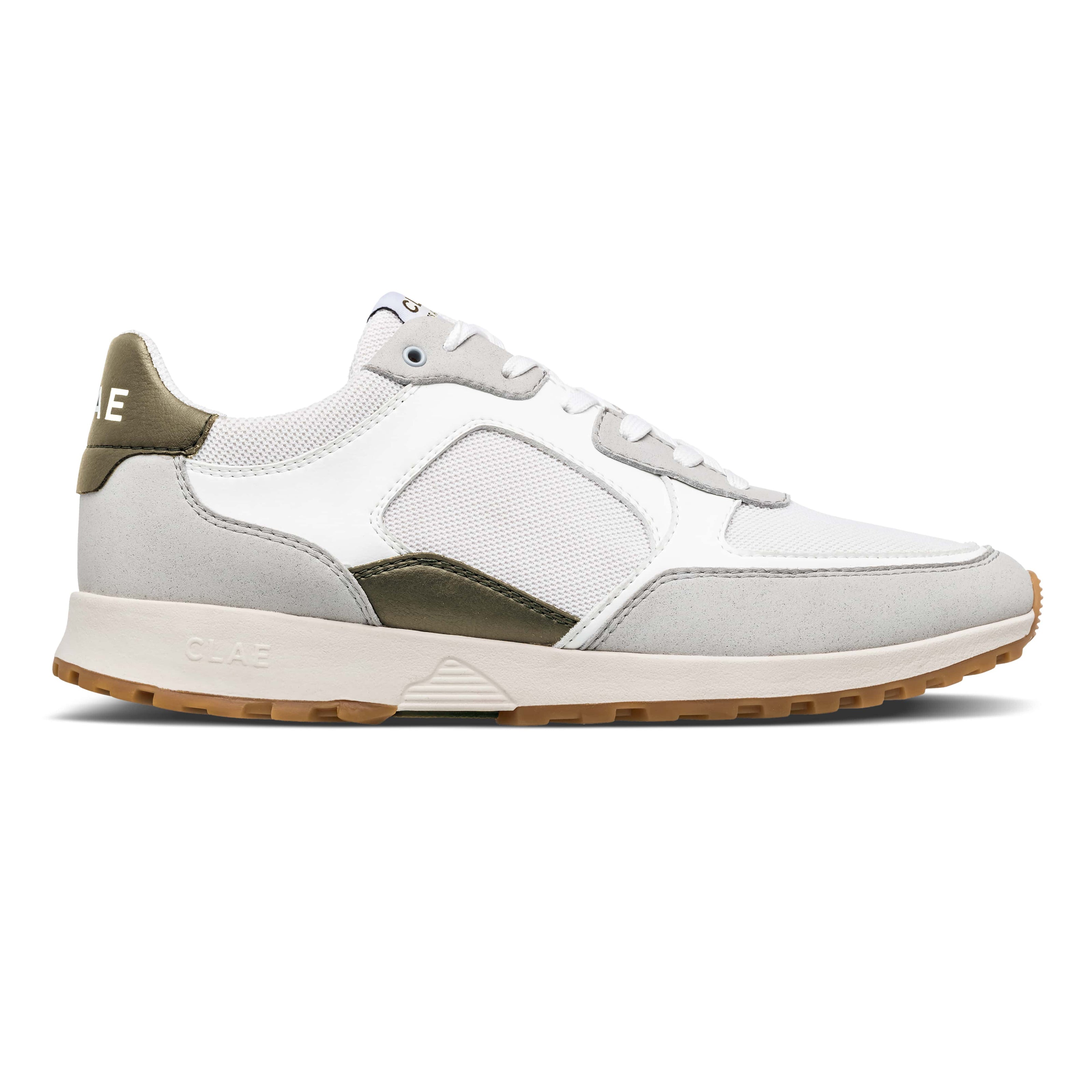 Clae Joshua Microchip White Olive - Vegan