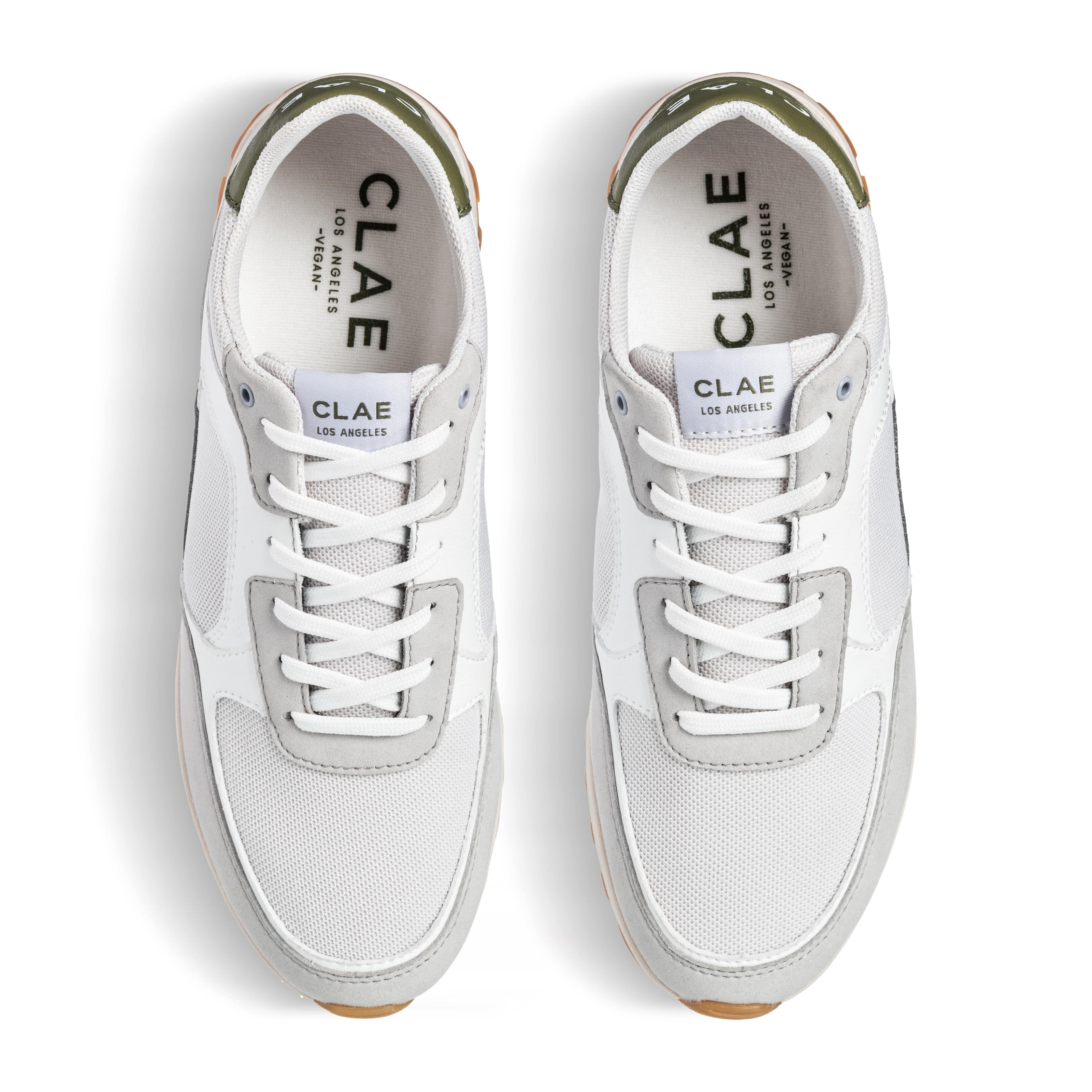 Clae Joshua Microchip White Olive - Vegan