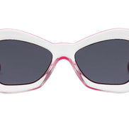 Le Specs The Ginchiest | Clear Hot Pink
