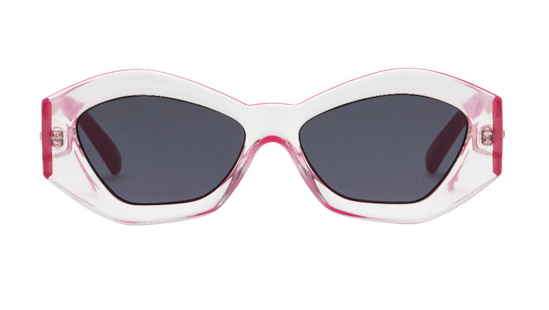 Le Specs The Ginchiest | Clear Hot Pink