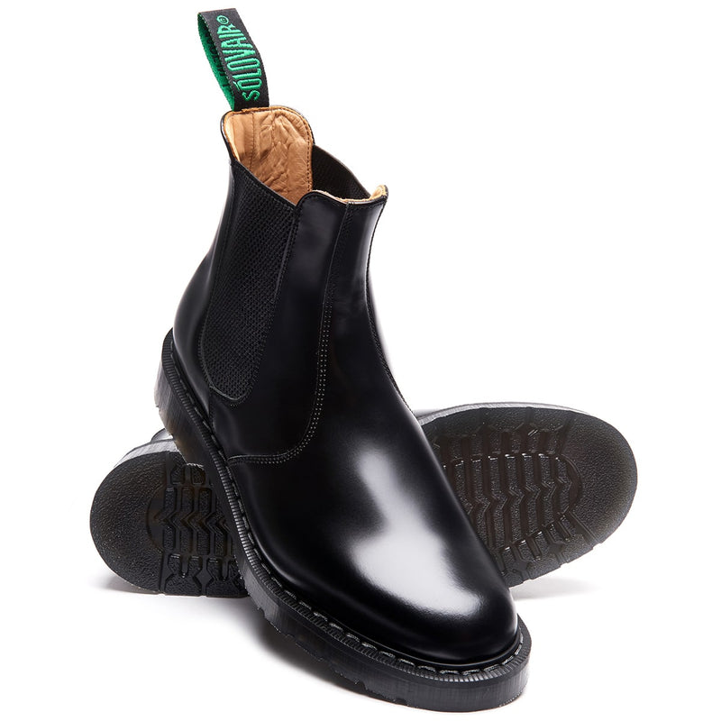 Solovair Dealer Boot Black Hi-Shine