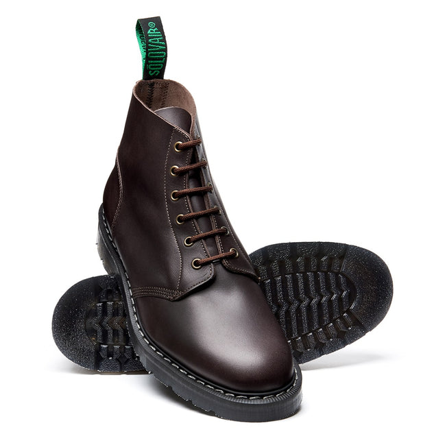Solovair Brown Greasy 6 Eye Astronaut Boot
