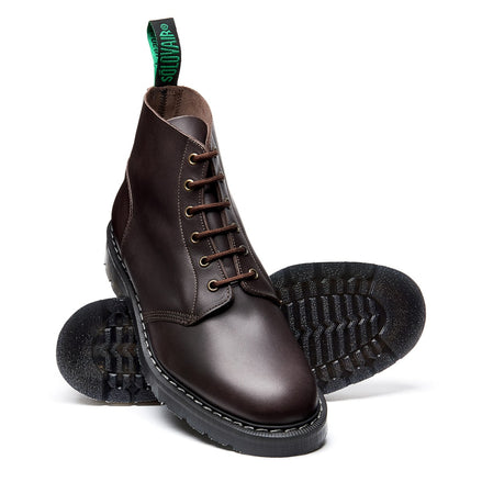 Solovair Brown Greasy 6 Eye Astronaut Boot