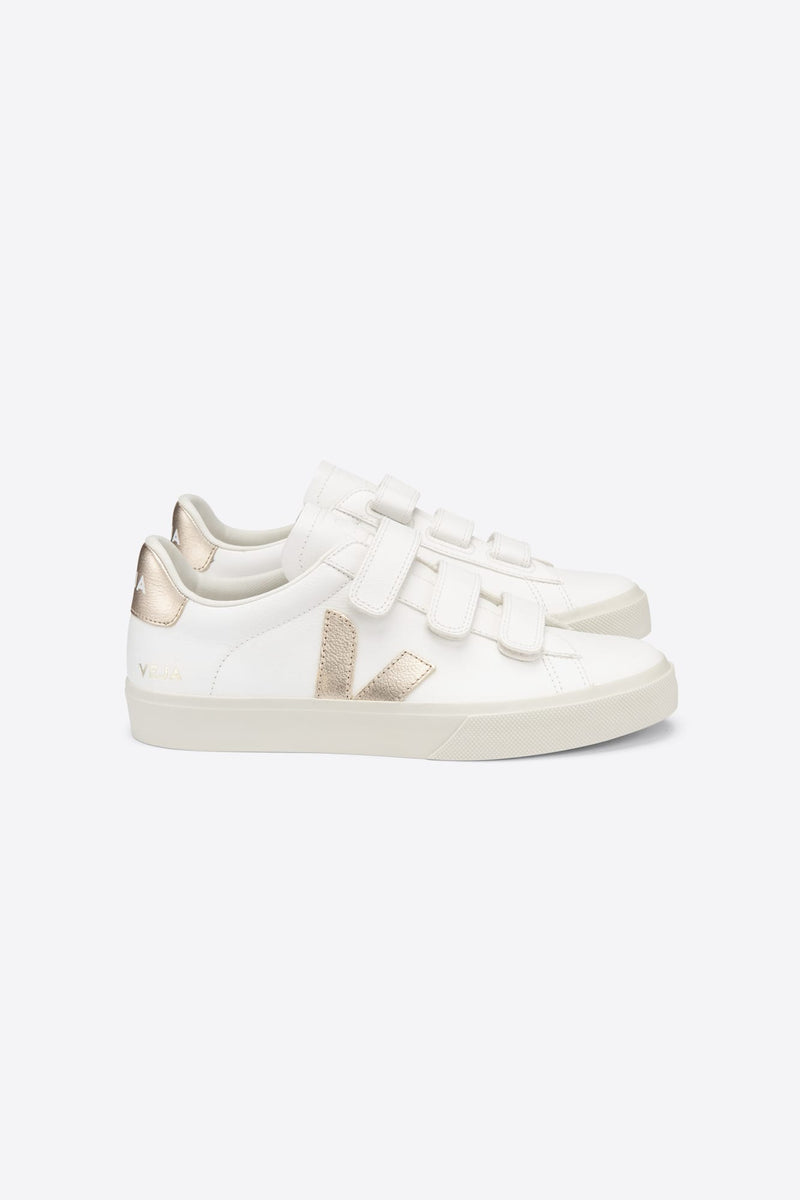 Veja Recife Chromefree Leather Extra-White Platine