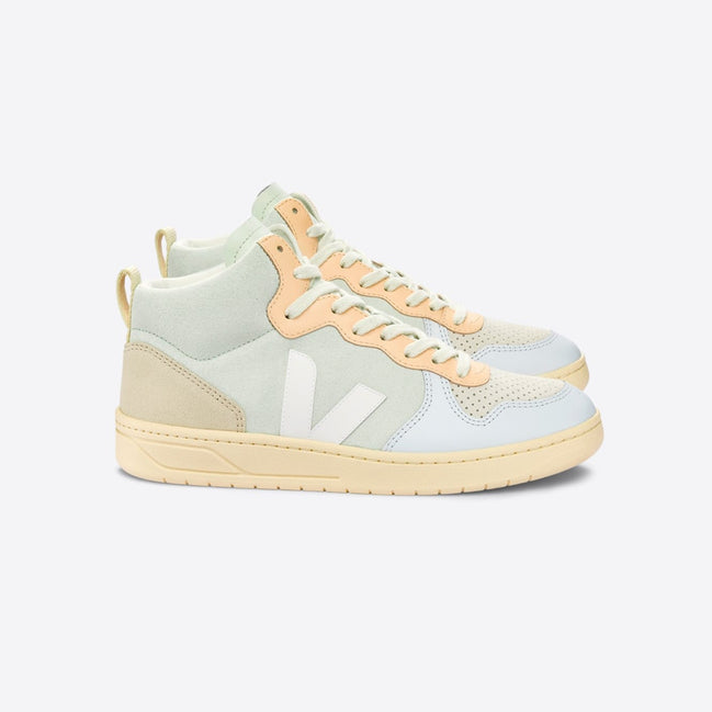 Veja V-15 Suede Jade White Multico