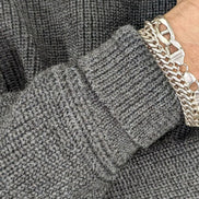 Director´s Cut Rundhals Woll-Pullover Anthrazit