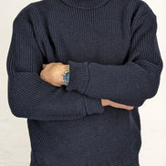 Director´s Cut Rundhals Woll-Pullover Navy