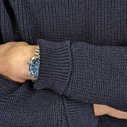 Director´s Cut Rundhals Woll-Pullover Navy