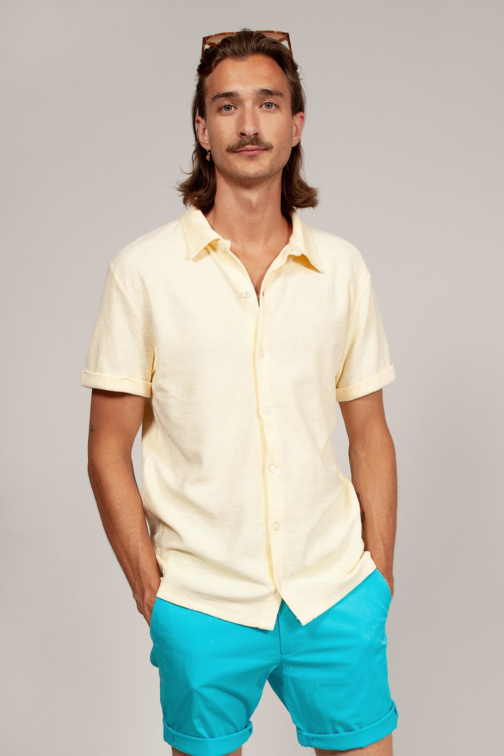 Bowler Berlin "Diplomat" Shortsleeve Buttoned Polo Vanilla