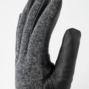 Hestra Deerskin Wool Tricot Charcoal-Black