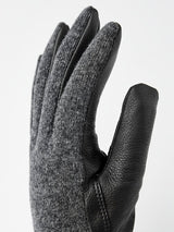 Hestra Deerskin Wool Tricot Charcoal-Black