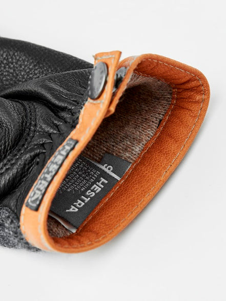 Hestra Deerskin Wool Tricot Charcoal-Black
