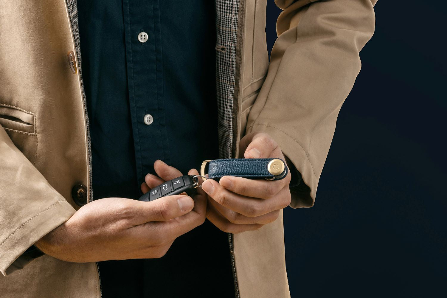 Orbitkey Key Organiser Saffiano Leather